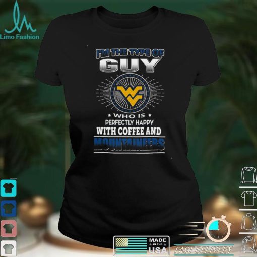 NCAA West Virginia Mountaineers Guy Loves Coffee T Shirt