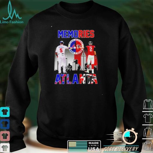 Nice atlanta Braves and Atlanta Falcons memories Freeman and Ryan signatures shirt