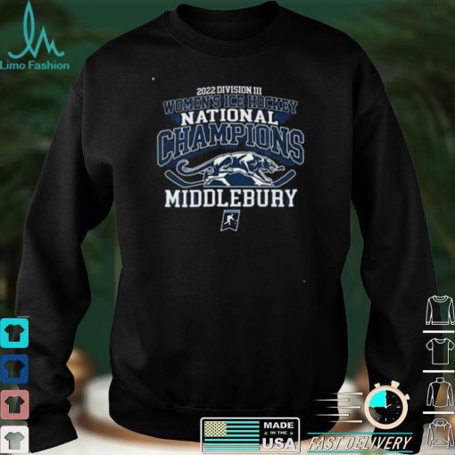 Nice official Middlebury College 2022 DIII Women’s Ice Hockey Champions shirt