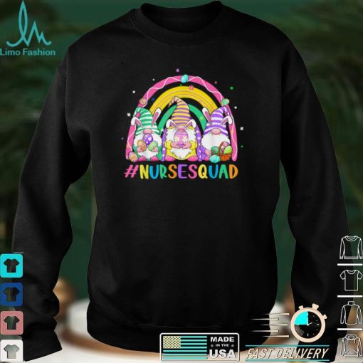 Nurse Squad Happy Easter Day Bunny Gnome Egg Rainbow T Shirt B09VX9DZJS