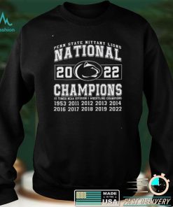 Official penn State Nittany Lions 2022 National Champions 10 times NCAA division I wrestling Champions 1953 2022 shirt