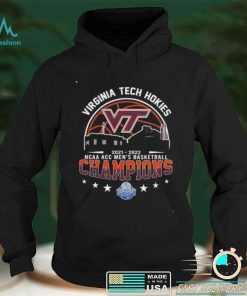 Official virginia Tech Hokies 2021 2022 NCAA ACC Men’s Basketball Champions City Line shirt