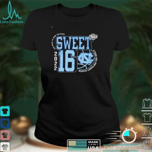 Original north Carolina Tar Heels sweet sixteen 2022 the road to New Orleans shirt