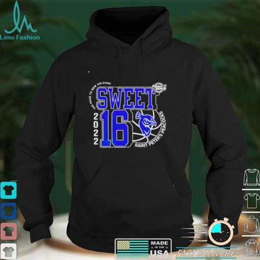 Original saint Peter’s Peacocks sweet sixteen 2022 the road to New Orleans shirt