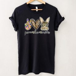 Peace Love Easter Leopard Bunny Easter Day For Kids T Shirt