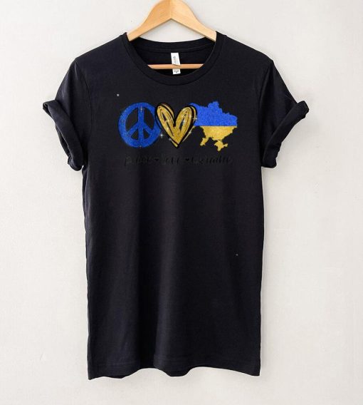 Peace, Love, Ukraine Ukrainian Flag I Stand With Ukraine T Shirt