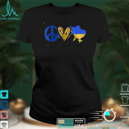 Peace, Love, Ukraine Ukrainian Flag I Stand With Ukraine T Shirt