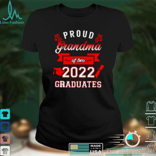 Proud Grandma Of Two 2022 Graduates Red Shirt