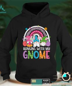 Rainbow Easter Gnome Hanging With My Gnomies Bunny Ears Eggs T Shirt B09VNZH2MM