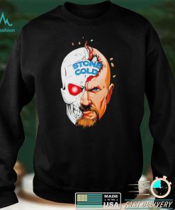 Stone Cold Steve Austin half skull cartoon shirt