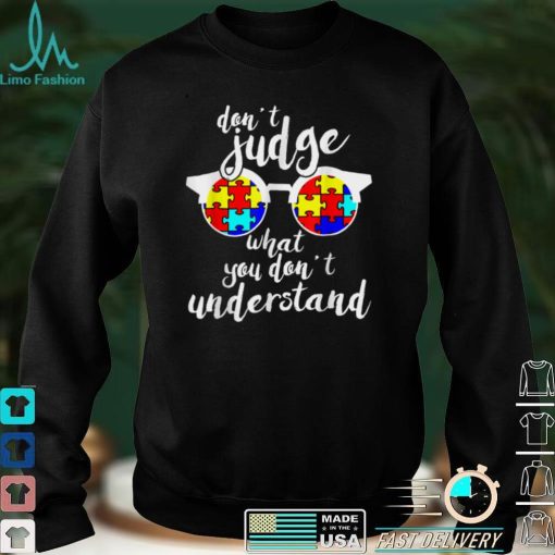 Sunglasses Puzzle Autism Awareness Tee For Men Women Kids T Shirt