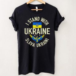 Support Ukraine I Stand With Ukraine Ukrainian Flag Patriot T Shirt