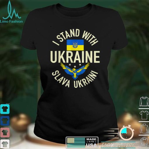 Support Ukraine I Stand With Ukraine Ukrainian Flag Patriot T Shirt