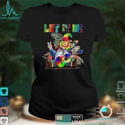 Tie Dye Gnome Peace Playing Gui Tar Hippie Gnome Colorful T Shirt