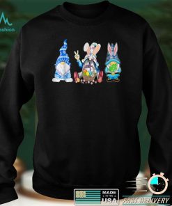 Trio Gnomes Camouflage Bunnies Easter Bunny Rabbit Egg Hunt T Shirt B09VXHWBFF