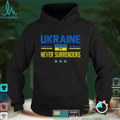 UKRAINE Never Surrenders Tee Support Ukraine Ukrainian Flag T Shirt