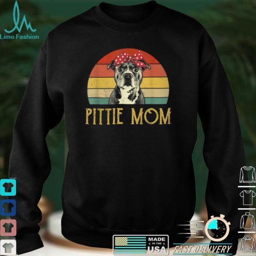 Vintage Pittie Mom Shirt Pitbull Dog Lovers Mothers Day T Shirt B09VXG167F