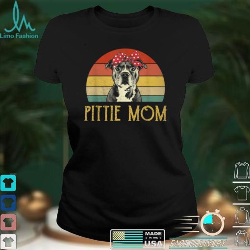 Vintage Pittie Mom Shirt Pitbull Dog Lovers Mothers Day T Shirt B09VXG167F