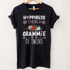 Womens Happiness Is Being A Grammie Of Twins V Neck T Shirt