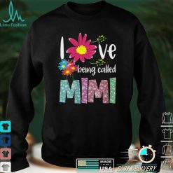 Womens I Love Being Called Mimi. Sunflower Mother’s Day V Neck T Shirt