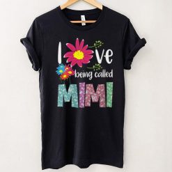 Womens I Love Being Called Mimi. Sunflower Mother’s Day V Neck T Shirt