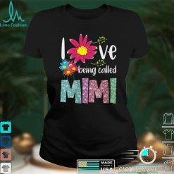 Womens I Love Being Called Mimi. Sunflower Mother's Day V Neck T Shirt