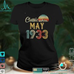 Womens Retro Vintage MAY 1933 87th Birthday Shirt