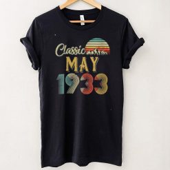 Womens Retro Vintage MAY 1933 87th Birthday Shirt
