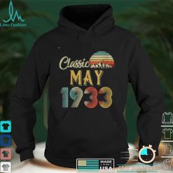 Womens Retro Vintage MAY 1933 87th Birthday Shirt