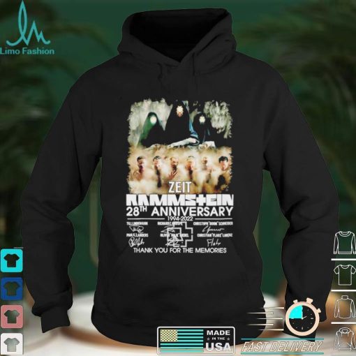 Zeit Rammstein 28th anniversary 1994 2022 thank you for the memories shirt