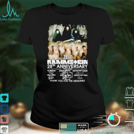 Zeit Rammstein 28th anniversary 1994 2022 thank you for the memories shirt