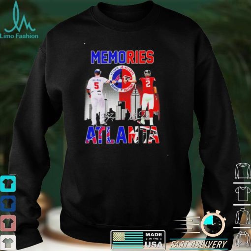 atlanta braves and atlanta falcons memories freeman and ryan signatures shirt shirt