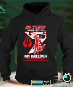 20 years 2001 2021 Kimi Raikkonen signature shirt