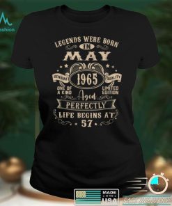 57th Birthday Gift Legends Born In May 1965 57 Years Old T Shirt, sweater