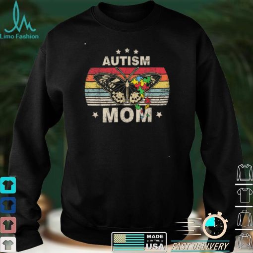 Autism Mom Proud Mom Awareness Month Mama Autistic Vintage T Shirt