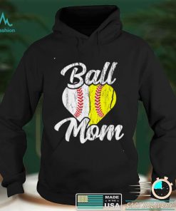 Ball Mom Baseball Softball Mama Team Sports T Shirt