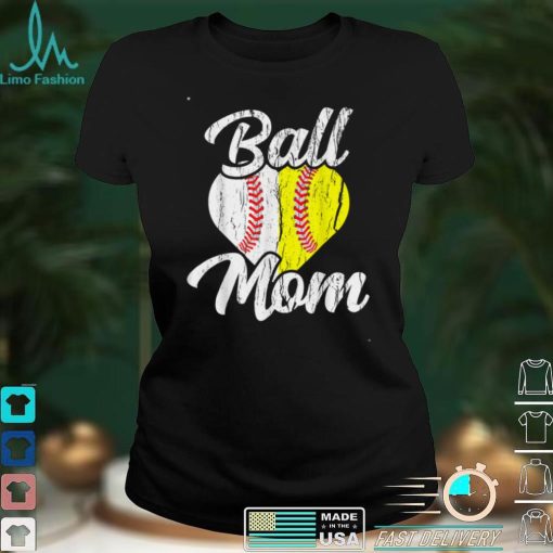 Ball Mom Baseball Softball Mama Team Sports T Shirt