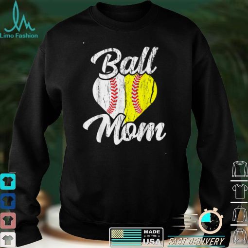 Ball Mom Baseball Softball Mama Team Sports T Shirt