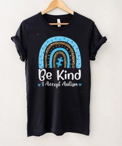 Be Kind Autism Awareness Leopard Rainbow Choose Kindness T Shirt