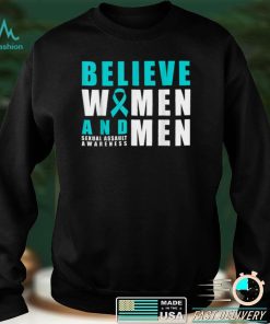 Belive Women & Men Sexual Assault Awareness Ribbon T Shirt