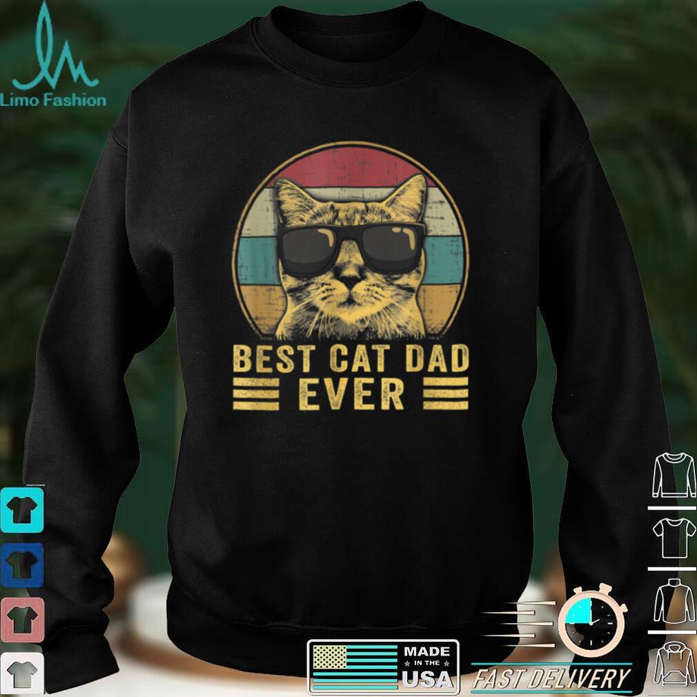 Best Cat Dad Ever Bump Fit Vintage Gift Father's Day T Shirt, sweater