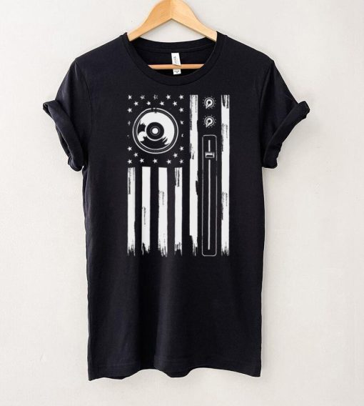 Cool Music Producer For Men Women American Flag Patriotic DJ T Shirt