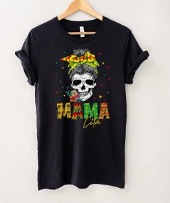 Cute Mamacita Skull Mom Funny Cinco De Mayo Party Messy Bun T Shirt