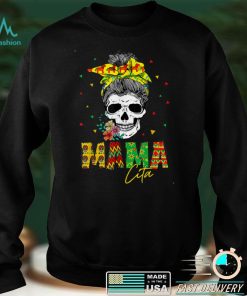 Cute Mamacita Skull Mom Funny Cinco De Mayo Party Messy Bun T Shirt