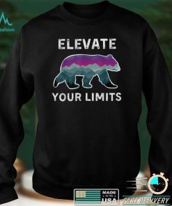 Elevate Your Limits Mountain Bear Hike Bike Trail outdoors T Shirt