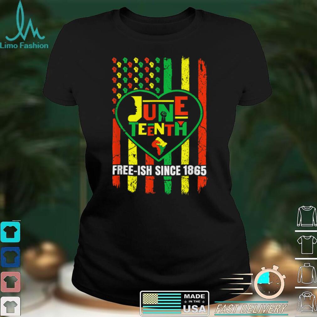 Freeish Since 1865 Men Women Kids Black Afro Juneteenth Flag T Shirt tee