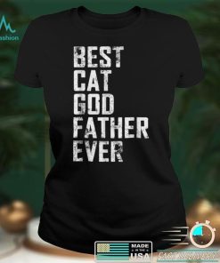 Funny Father Day Best Cat Godfather Ever Vintage T Shirt sweater shirt