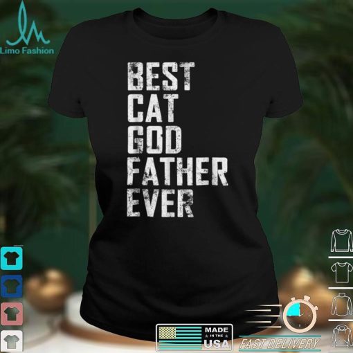 Funny Father Day Best Cat Godfather Ever Vintage T Shirt sweater shirt