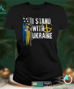 Gun Ukrainian Flag I Stand With Ukraine Men Women (on back) Long Sleeve T Shirt