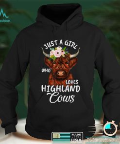 Hairy Cow Lovers Just A Girl Who Loves Highland Cows Farmer T Shirt tee